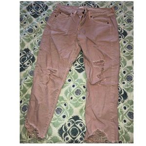 Pink Boyfriend Crops